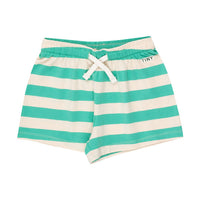 Tiny Cottons Light Cream/Emerald Stripes Short