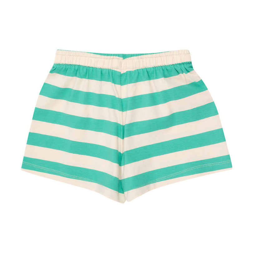 Tiny Cottons Light Cream/Emerald Stripes Short