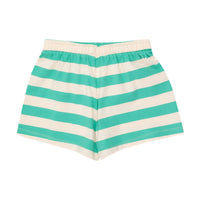 Tiny Cottons Light Cream/Emerald Stripes Short
