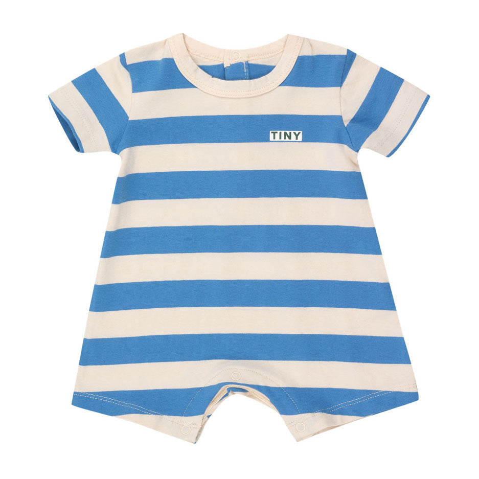 Tiny Cottons Light Cream/Azure Stripes One-Piece