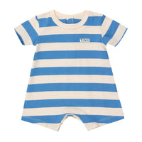 Tiny Cottons Light Cream/Azure Stripes One-Piece