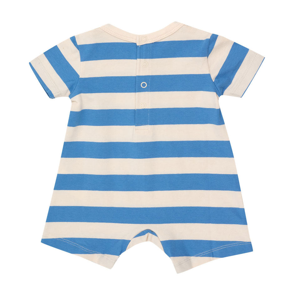 Tiny Cottons Light Cream/Azure Stripes One-Piece