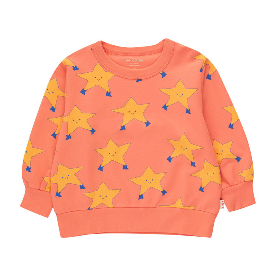 Tiny Cottons Light Red Dancing Stars Sweatshirt
