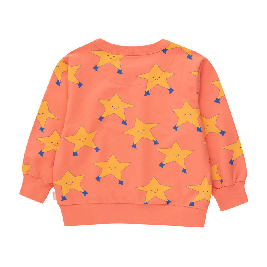 Tiny Cottons Light Red Dancing Stars Sweatshirt