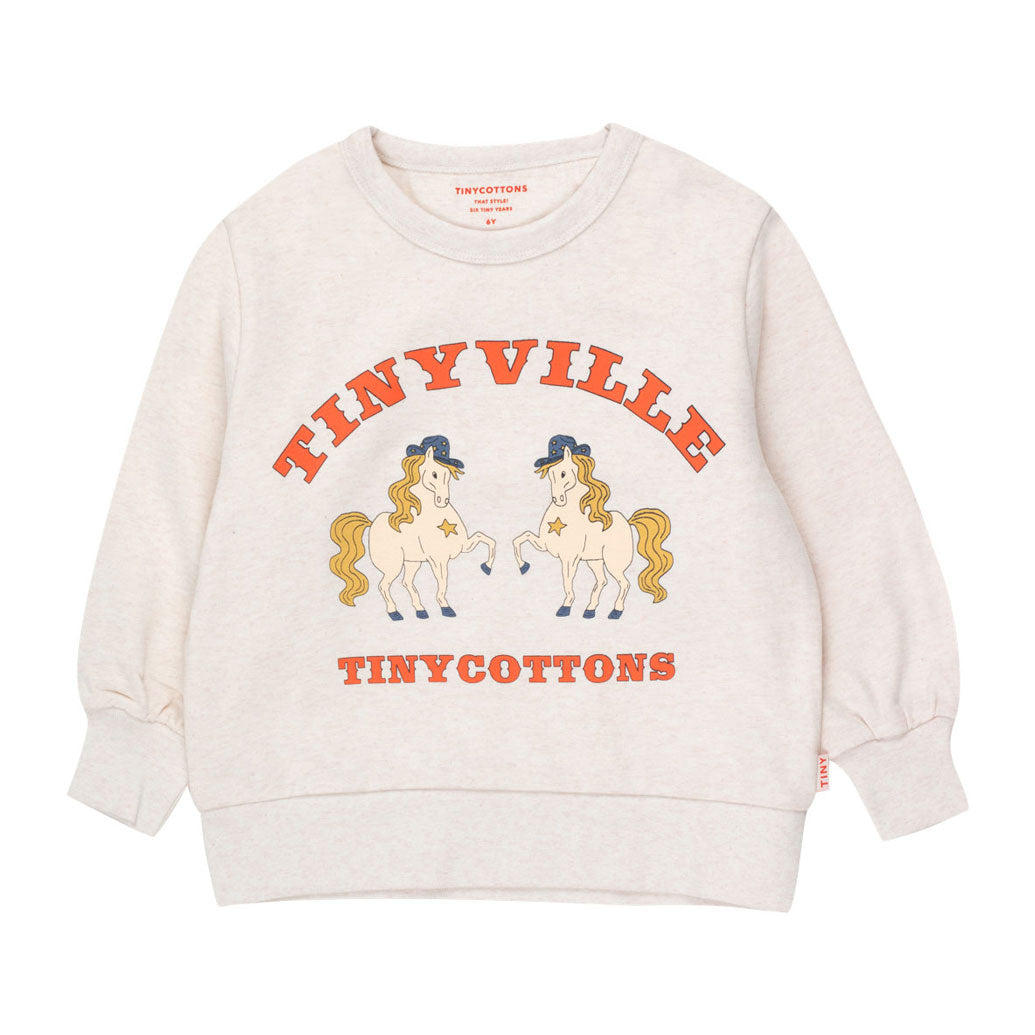 Tiny Cottons Light Cream Heather Tinyville Sweatshirt
