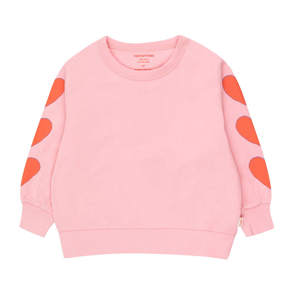 Tiny Cottons Rose Pink Hearts Sweatshirt