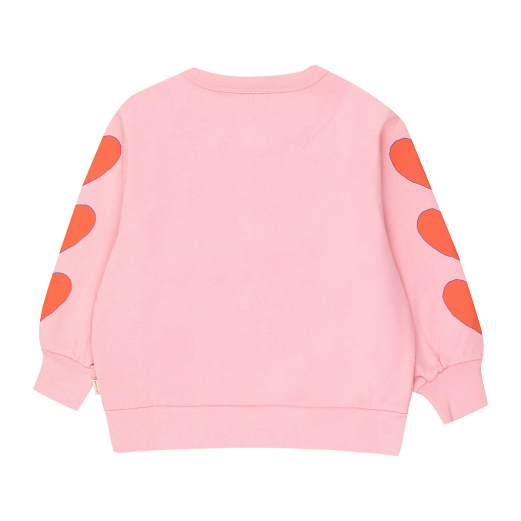 Tiny Cottons Rose Pink Hearts Sweatshirt