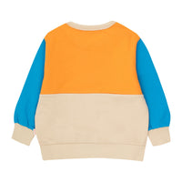 Tiny Cottons Orange/Vanilla Tiny Color Block Sweatshirt