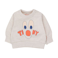 Tiny Cottons Light Cream Heather Tiny Clown Baby Sweatshirt