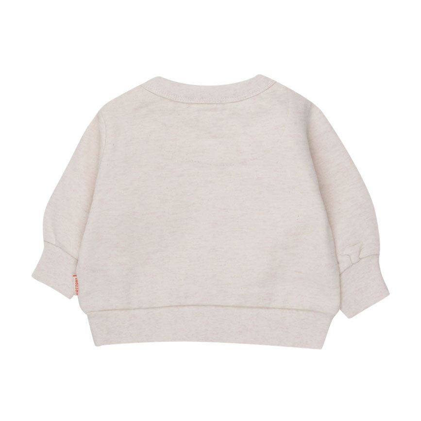 Tiny Cottons Light Cream Heather Tiny Clown Baby Sweatshirt