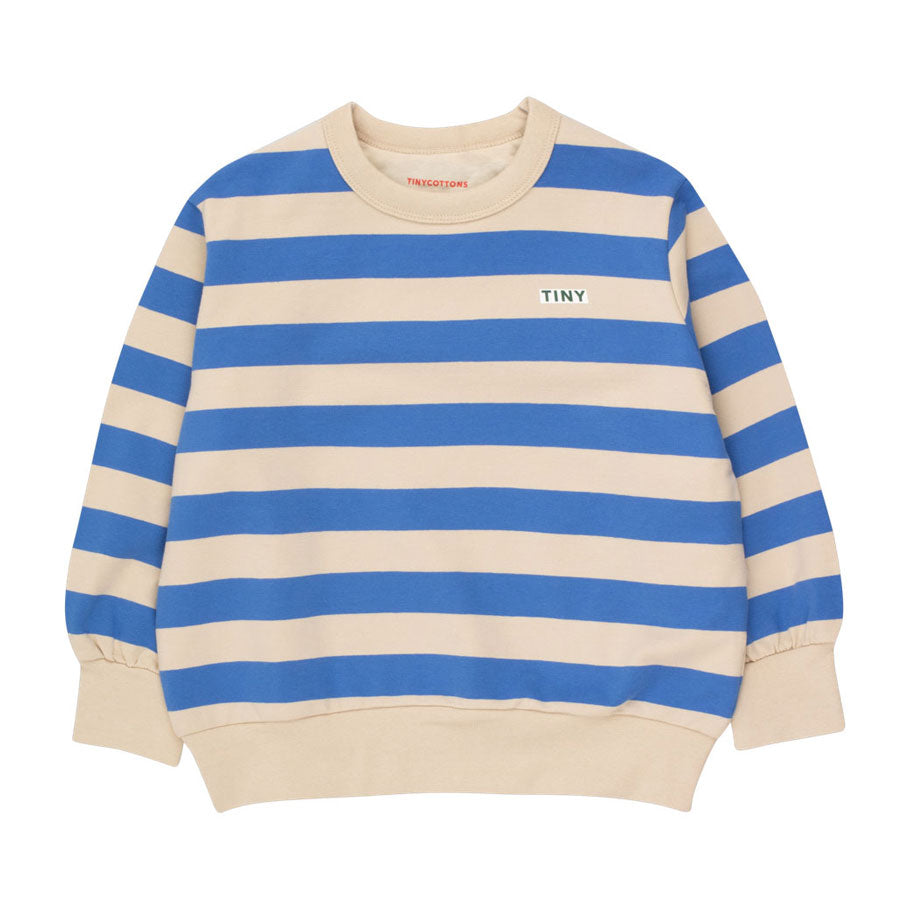 Tiny Cottons Vanilla/Ultramarine Stripes Sweatshirt