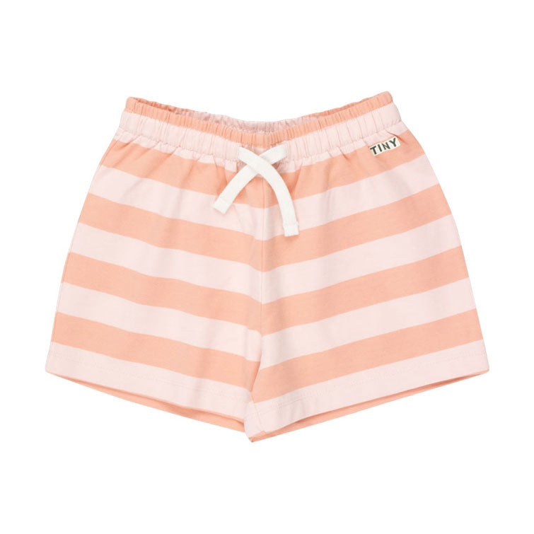 Tiny Cottons Pastel Pink/Papaya Stripes Short