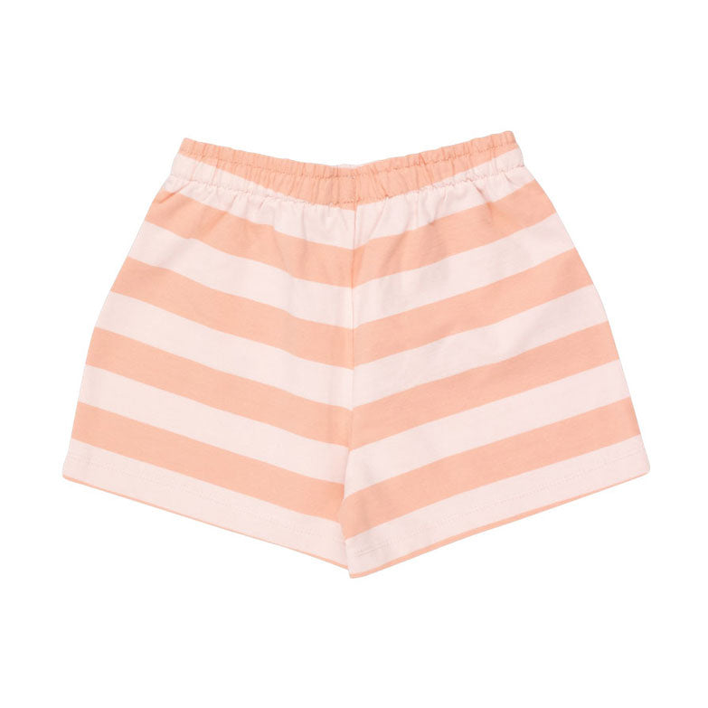 Tiny Cottons Pastel Pink/Papaya Stripes Short