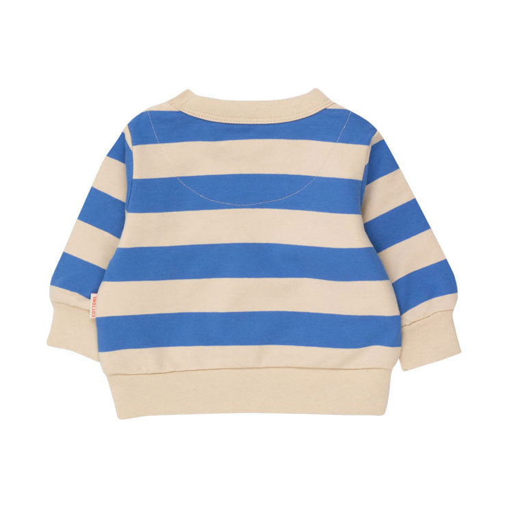 Tiny Cottons Vanilla/Ultramarine Stripes Baby Sweatshirt