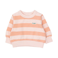 Tiny Cottons Pastel Pink/Papaya Stripes Baby Sweatshirt