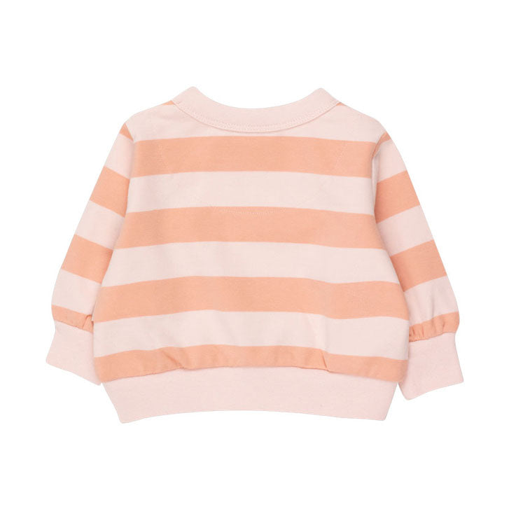 Tiny Cottons Pastel Pink/Papaya Stripes Baby Sweatshirt