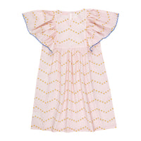 Tiny Cottons Pastel Pink Zigzag Dress