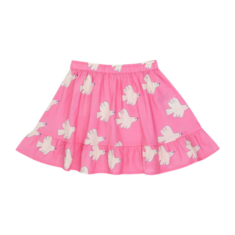 Tiny Cottons Dark Pink Doves Skirt
