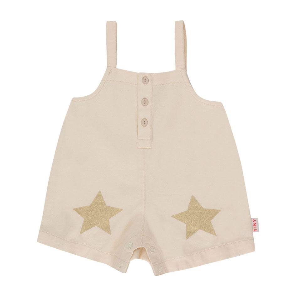 Tiny Cottons Light Cream Stars Baby Dungaree