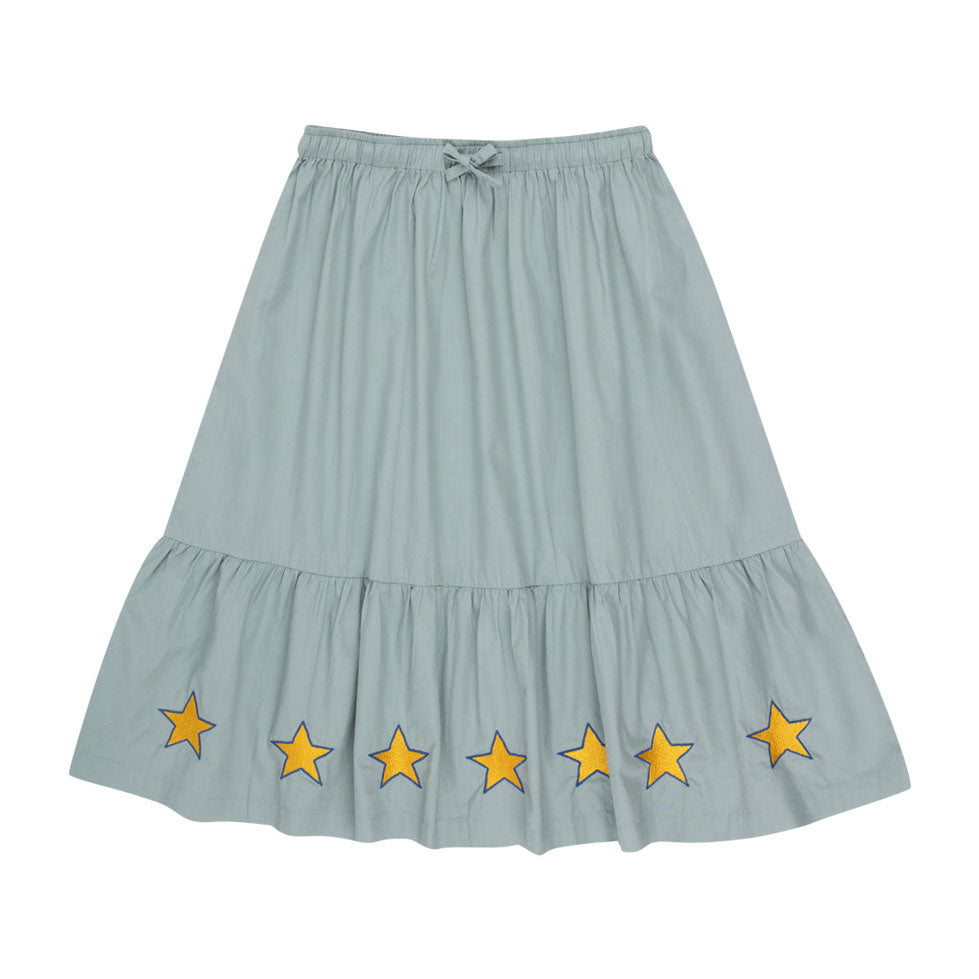 Tiny Cottons Warm Grey Stars Long Skirt