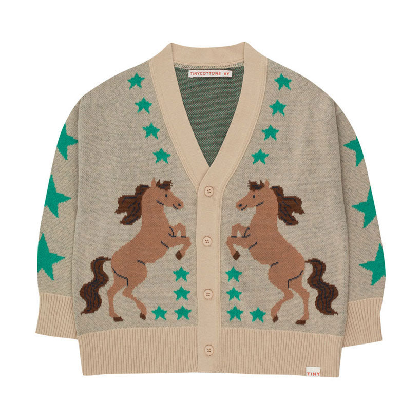 Tiny Cottons Vanilla Horses Cardigan