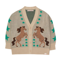 Tiny Cottons Vanilla Horses Cardigan