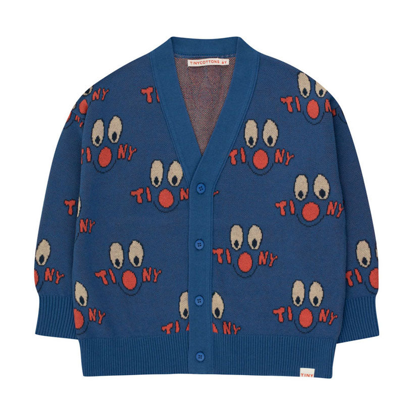 Tiny Cottons Azure Clowns Cardigan