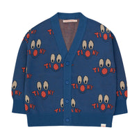 Tiny Cottons Azure Clowns Cardigan