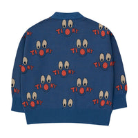 Tiny Cottons Azure Clowns Cardigan