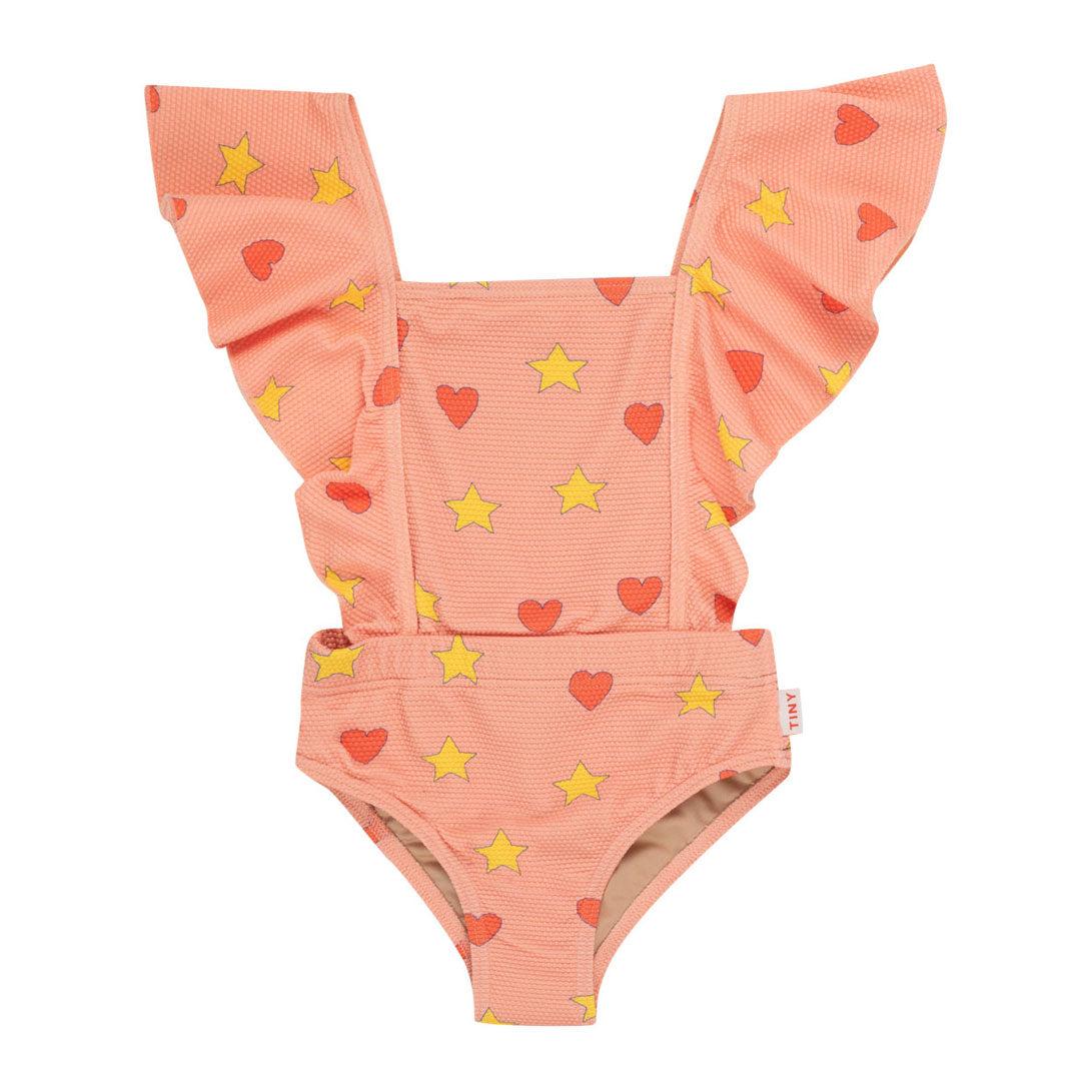 Tiny Cottons Papaya Hearts Stars Swimsuit