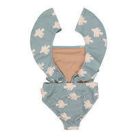 Tiny Cottons Warm Grey Doves Swimsuit