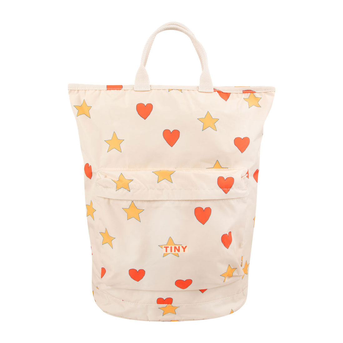 Tiny Cottons Light Cream Hearts Stars Totepack