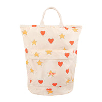 Tiny Cottons Light Cream Hearts Stars Totepack