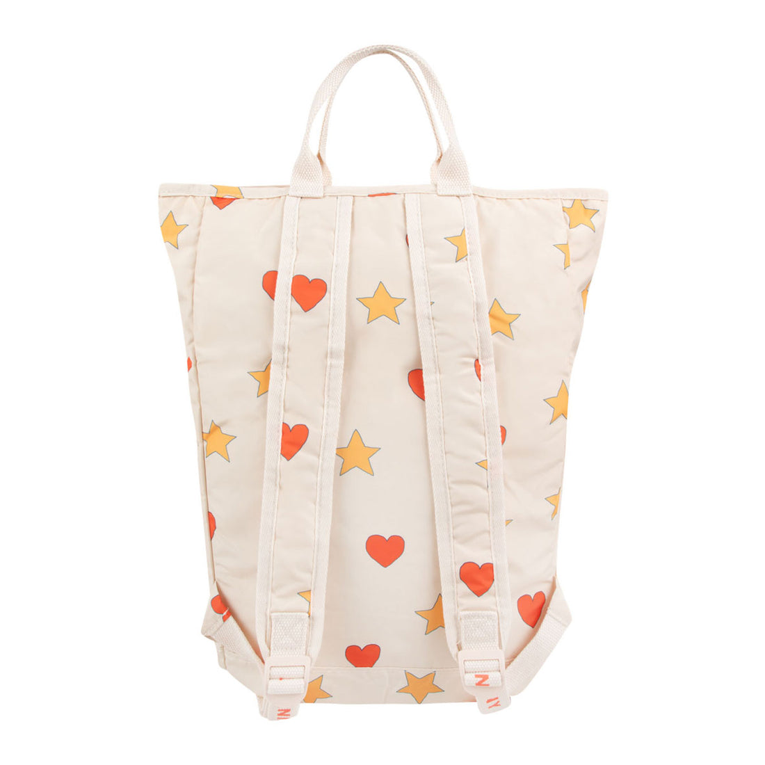 Tiny Cottons Light Cream Hearts Stars Totepack