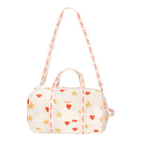 Tiny Cottons Light Cream Hearts Stars Duffel