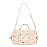 Tiny Cottons Light Cream Hearts Stars Duffel