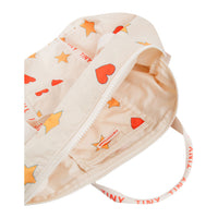 Tiny Cottons Light Cream Hearts Stars Duffel