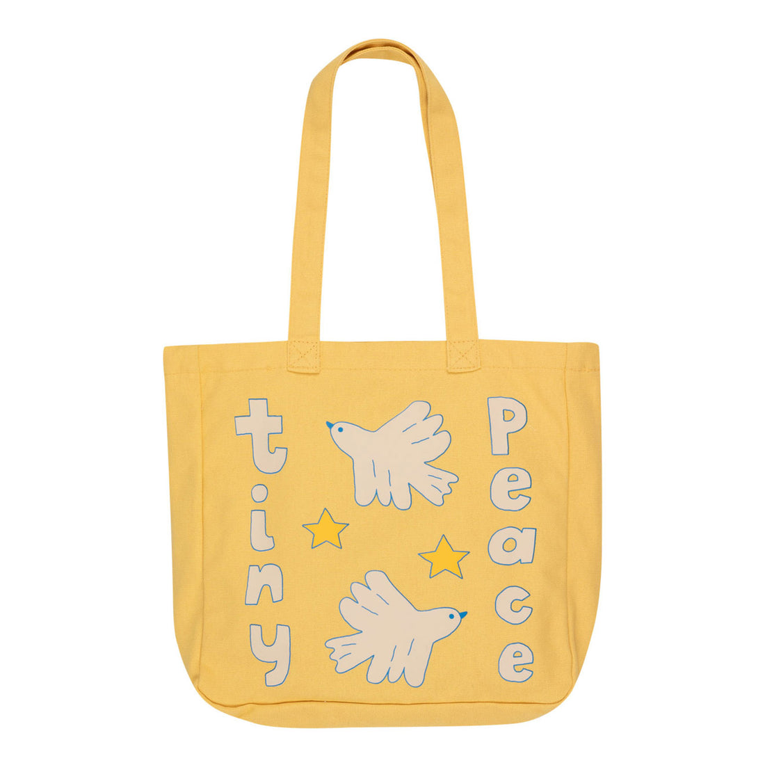 Tiny Cottons Mellow Yellow Tiny Peace Tote Bag
