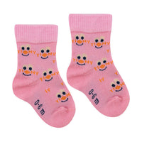 Tiny Cottons Pink Clowns Medium Baby Socks
