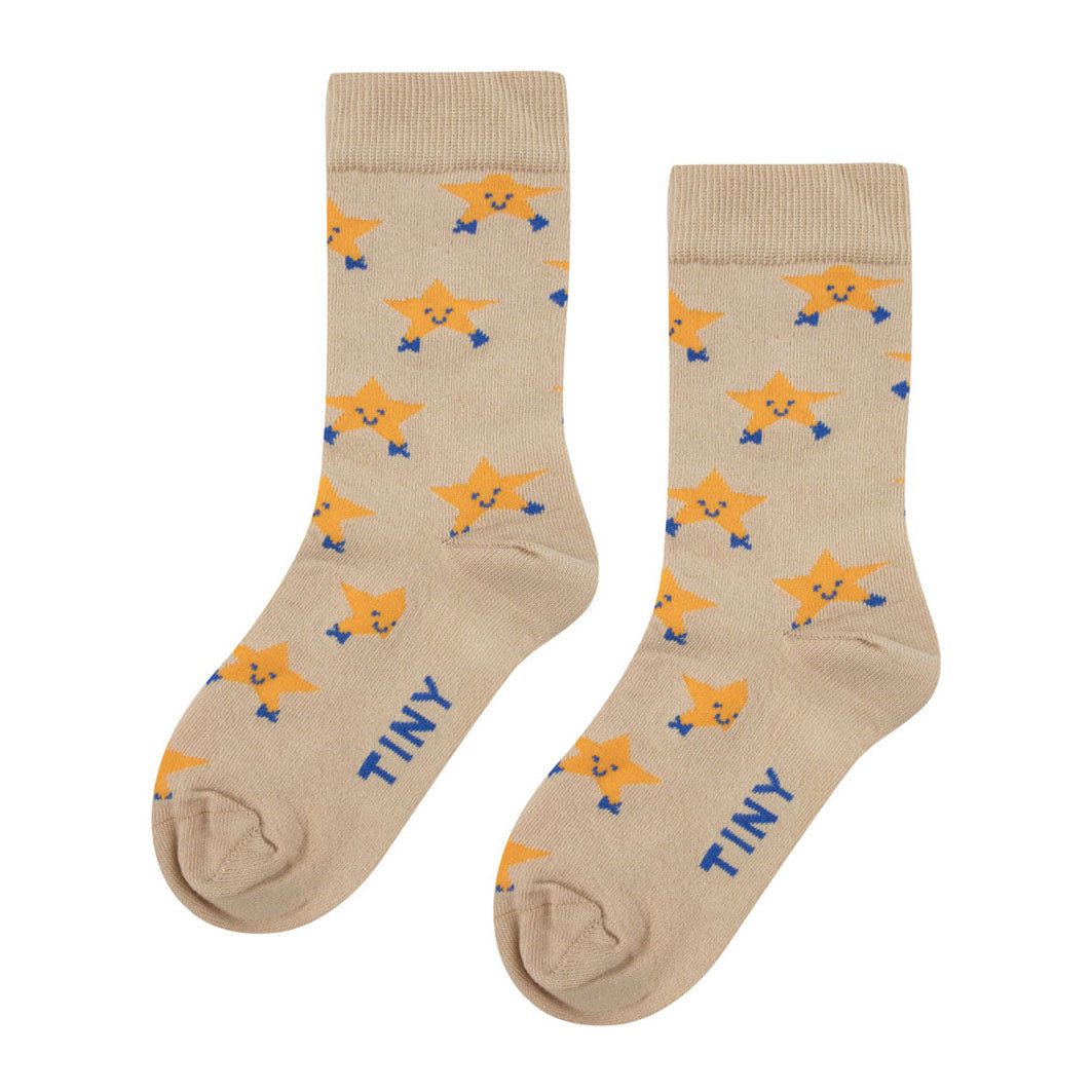 Tiny Cottons Vanilla Dancing Stars Medium Socks