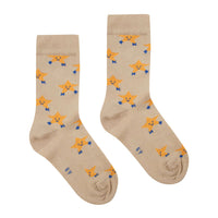 Tiny Cottons Vanilla Dancing Stars Medium Socks