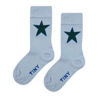 Tiny Cottons Blue-Grey Star Medium Socks