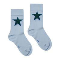 Tiny Cottons Blue-Grey Star Medium Socks
