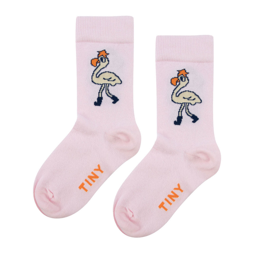 Tiny Cottons Light Pink Flamingo Medium Socks