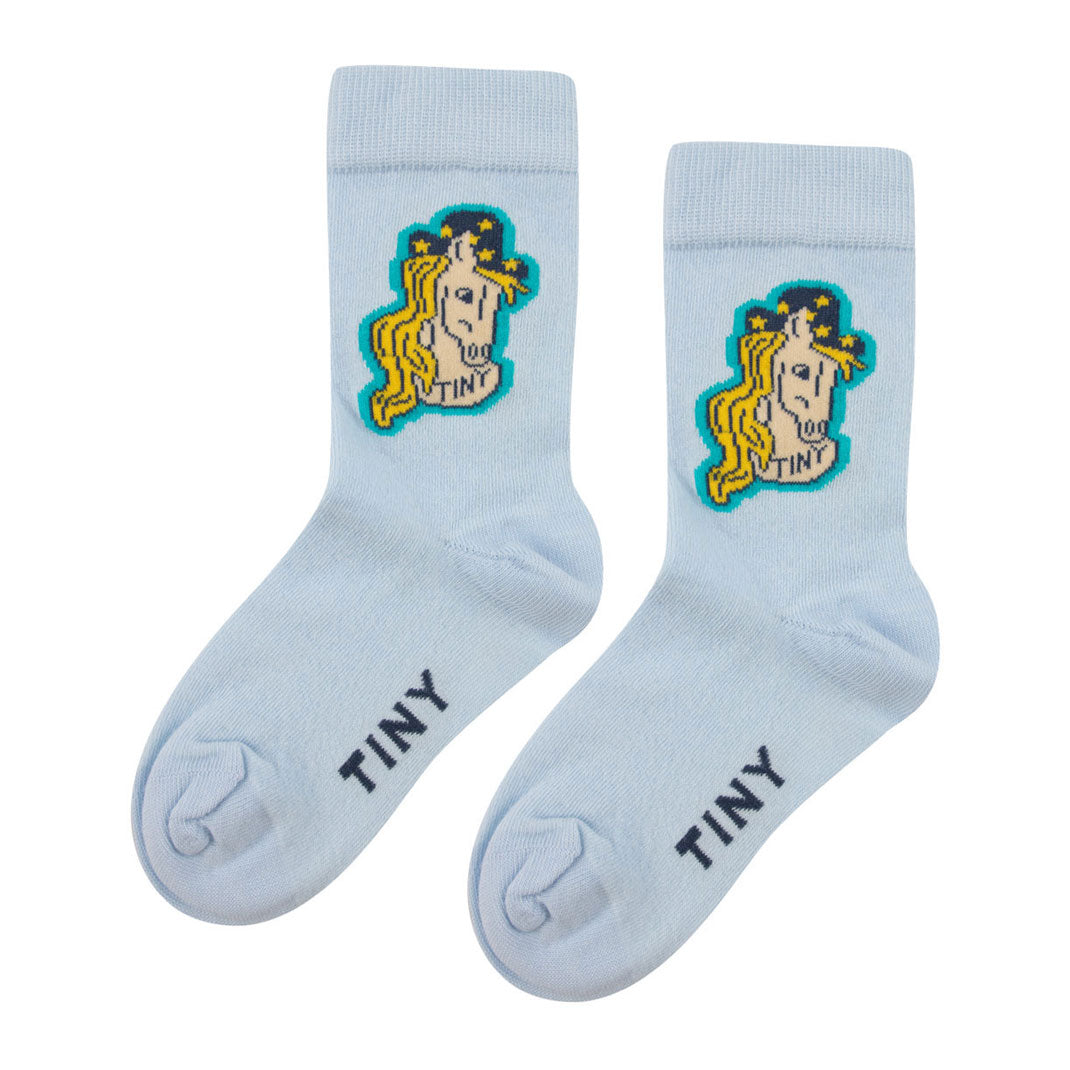 Tiny Cottons Jade Grey Horse Medium Socks