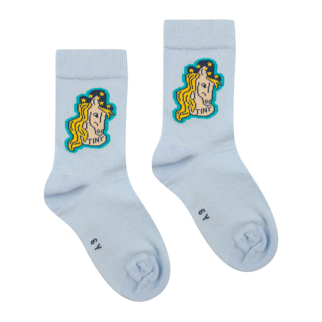 Tiny Cottons Jade Grey Horse Medium Socks