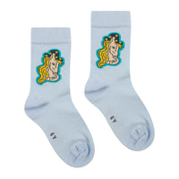 Tiny Cottons Jade Grey Horse Medium Socks