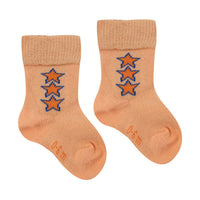 Tiny Cottons Papaya Stars Medium Baby Socks