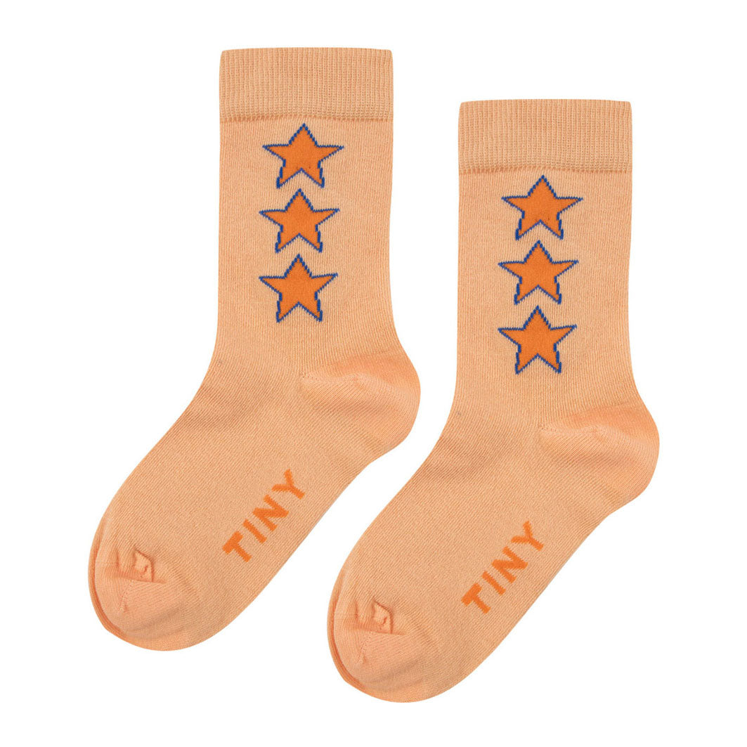 Tiny Cottons Papaya Stars Medium Socks