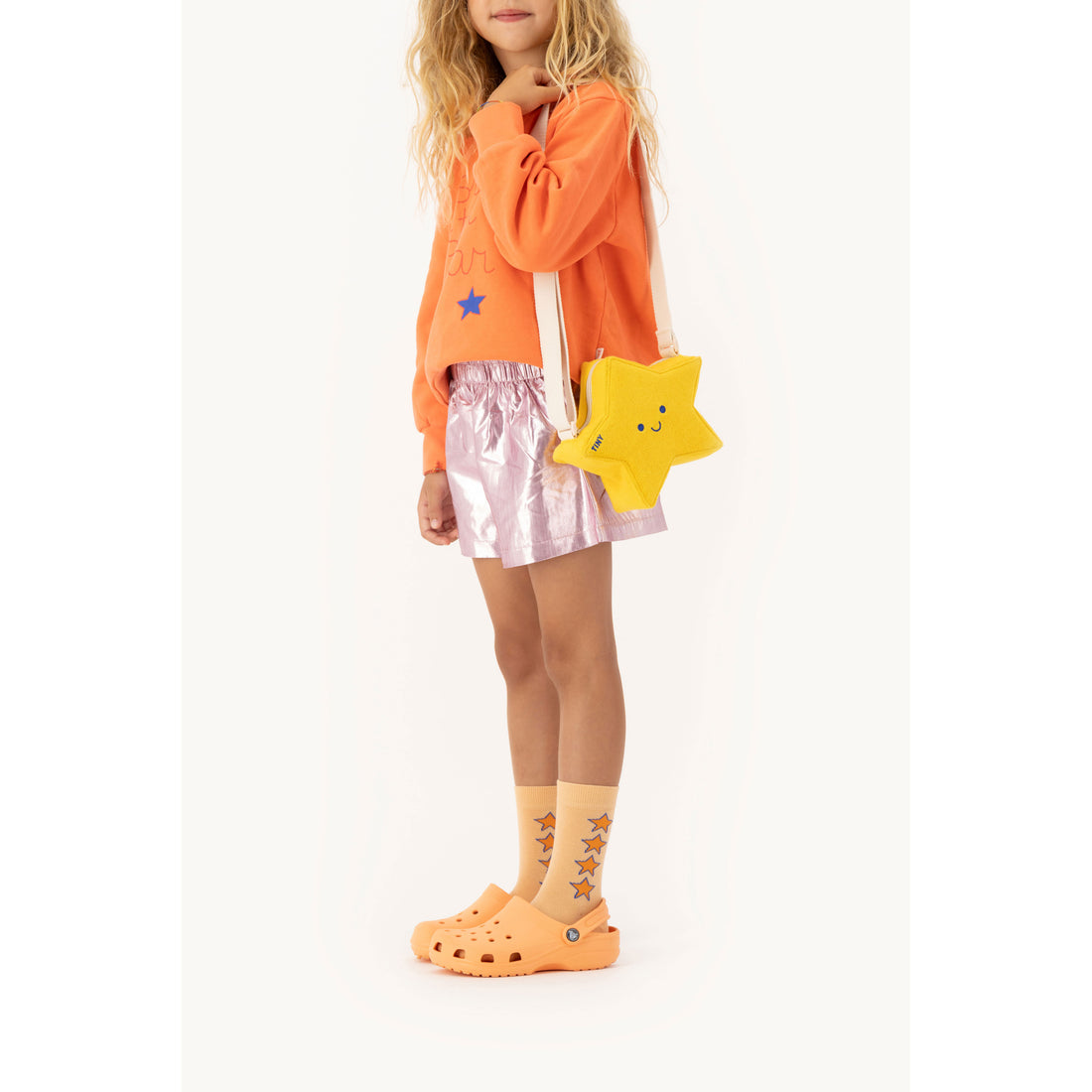 Tiny Cottons Papaya Stars Medium Socks